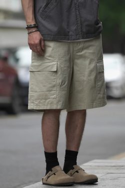 Japanese-Style Vintage Outdoor Work Shorts for Men and Women - Loose-Fit Summer High Street Straight Five-Point Pants