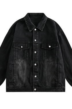 Japanese-Style Women's Hooded Denim Jacket - Loose Casual Spring Autumn Outerwear for Couples, Unisex Fashionable Layering Piece