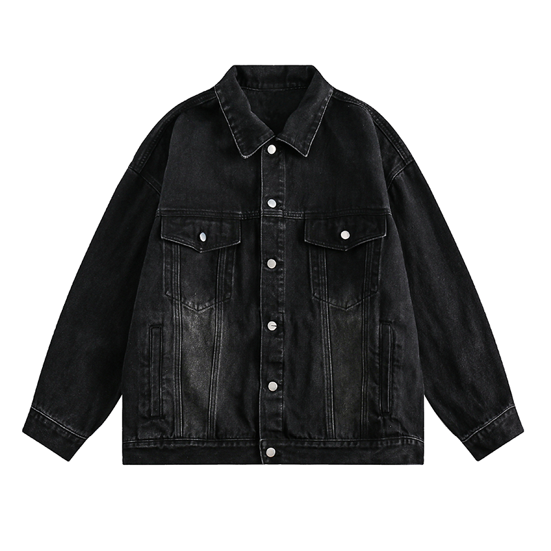 Japanese-Style Women's Hooded Denim Jacket - Loose Casual Spring Autumn Outerwear for Couples, Unisex Fashionable Layering Piece Japanese-Style Women's Hooded Denim Jacket - Loose Casual Spring Autumn Outerwear for Couples, Unisex Fashionable Layering Piece