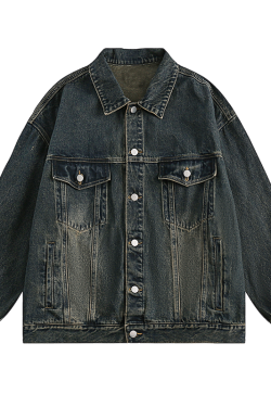 Japanese-Style Women's Hooded Denim Jacket - Loose Casual Spring Autumn Outerwear for Couples, Unisex Fashionable Layering Piece