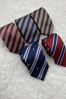 JK Uniform Pudding Bear Set - Plaid Skirt, DK Striped Tie, Decorative Bow Tie, Japanese Style, Cute Girls' College Outfit