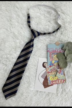 JK Uniform Pudding Bear Set - Plaid Skirt, DK Striped Tie, Decorative Bow Tie, Japanese Style, Cute Girls' College Outfit