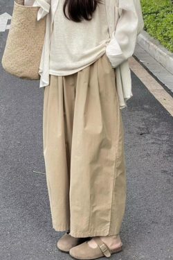 Khaki Japanese-Style Plus-Size Women's Balloon Casual Pants - Summer Lightweight Nine-Point Harem Trousers