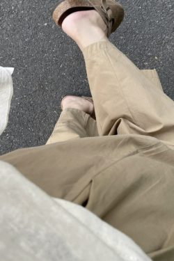 Khaki Japanese-Style Plus-Size Women's Balloon Casual Pants - Summer Lightweight Nine-Point Harem Trousers