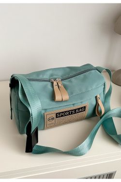 Klein Blue Nylon Oxford Crossbody Bag - Unisex Travel Shoulder Bag for Sports & Fitness - Trendy 2025 Style