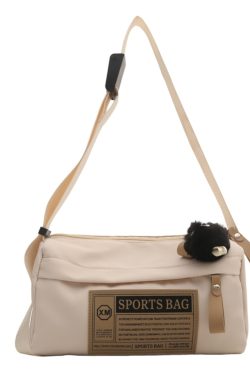 Klein Blue Nylon Oxford Crossbody Bag - Unisex Travel Shoulder Bag for Sports & Fitness - Trendy 2025 Style