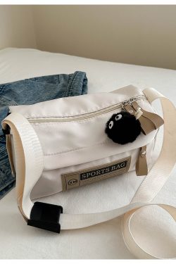 Klein Blue Nylon Oxford Crossbody Bag - Unisex Travel Shoulder Bag for Sports & Fitness - Trendy 2025 Style