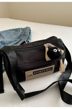 Klein Blue Nylon Oxford Crossbody Bag - Unisex Travel Shoulder Bag for Sports & Fitness - Trendy 2025 Style