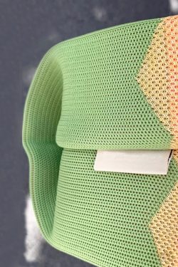 Knitted Textured Rainbow Tote Bag - Trendy Three-Color Handbag for Spring/Summer 2025 Fashion