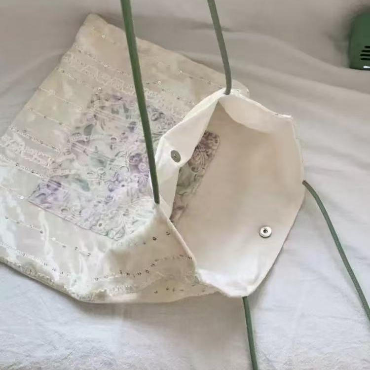 Korean High-End Casual Paradise Patchwork Velvet Canvas Shoulder Bag - Stylish Underarm Tote for Effortless Everyday Fashion Korean High-End Casual Paradise Patchwork Velvet Canvas Shoulder Bag - Stylish Underarm Tote for Effortless Everyday Fashion