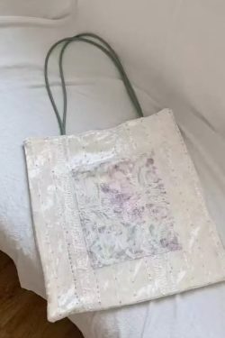 Korean High-End Casual Paradise Patchwork Velvet Canvas Shoulder Bag - Stylish Underarm Tote for Effortless Everyday Fashion