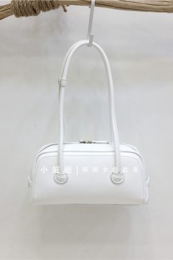 Korean Retro Bowling Bag - 2024 Spring Handheld Shoulder Underarm Boston Bag for Fashionable Niche Style