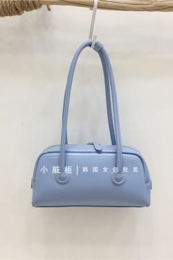 Korean Retro Bowling Bag - 2024 Spring Handheld Shoulder Underarm Boston Bag for Fashionable Niche Style