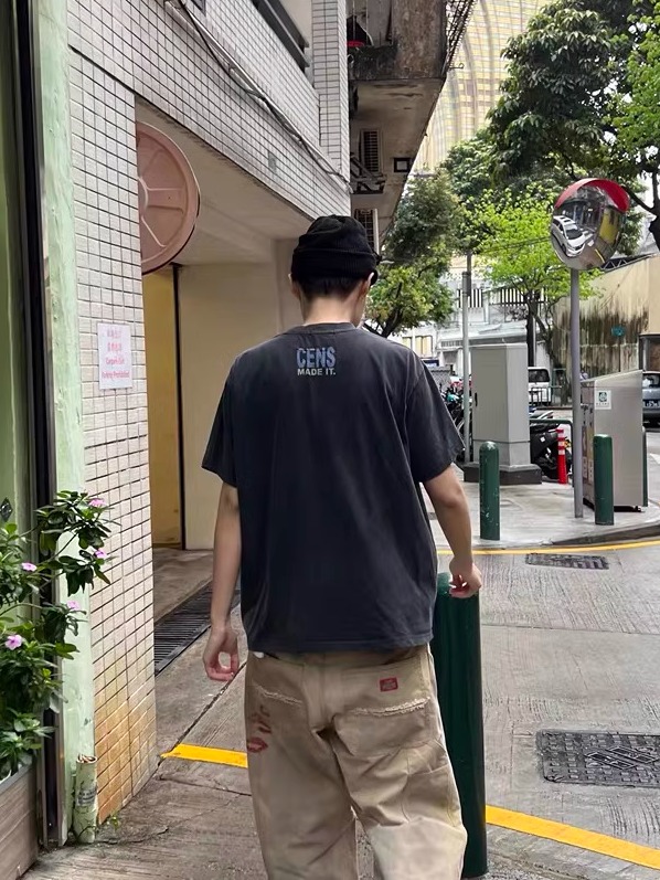 Korean Retro Graphic T-Shirt - Casual Unisex Short Sleeve with American Slogan, Washed Pure Cotton, Versatile 90s Style Korean Retro Graphic T-Shirt - Casual Unisex Short Sleeve with American Slogan, Washed Pure Cotton, Versatile 90s Style