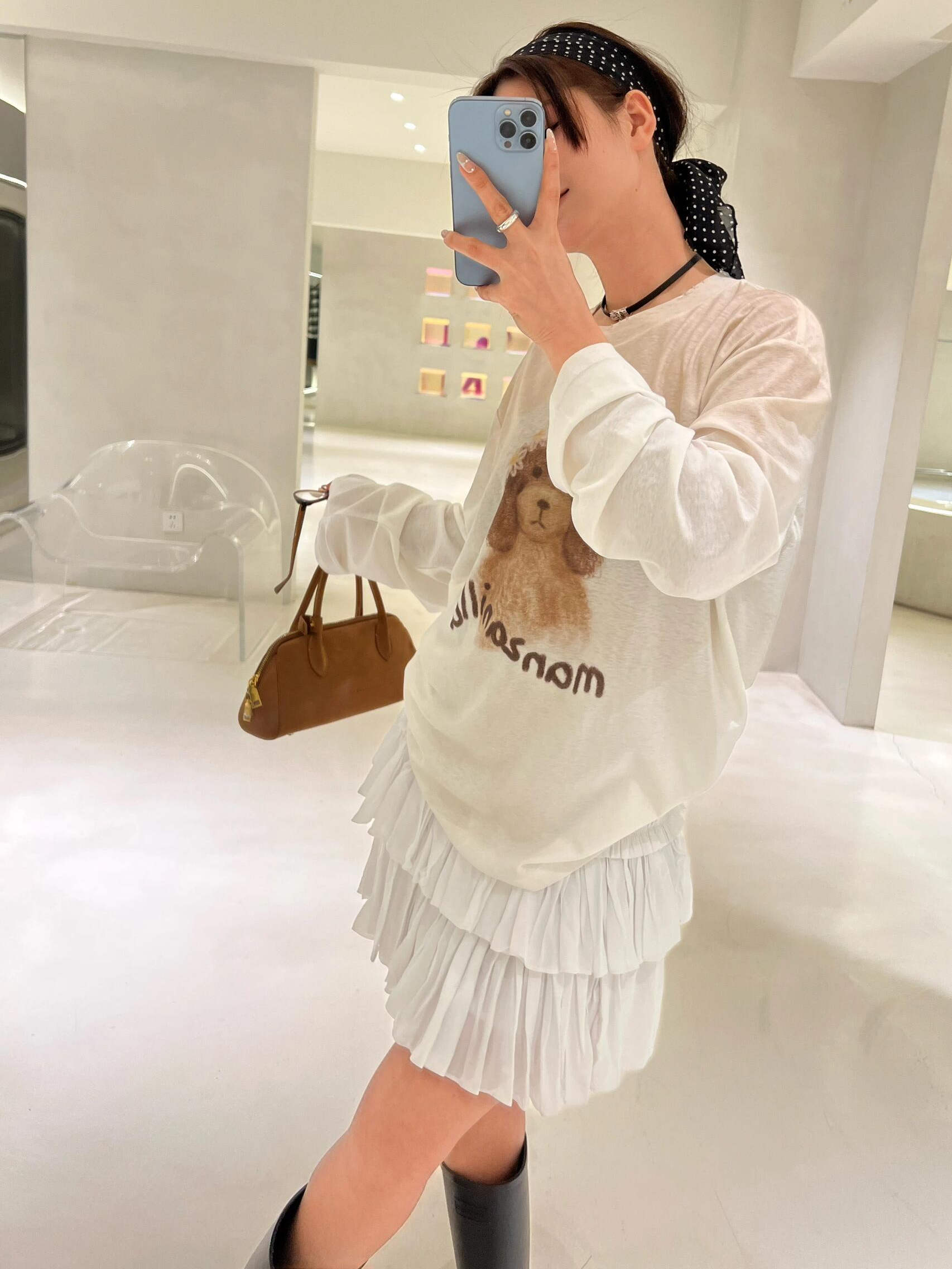 Korean Retro Little Dog Princess Print Long Sleeve T-Shirt - Casual Sun Protection Cover-Up in Pure Cotton for Women Korean Retro Little Dog Princess Print Long Sleeve T-Shirt - Casual Sun Protection Cover-Up in Pure Cotton for Women