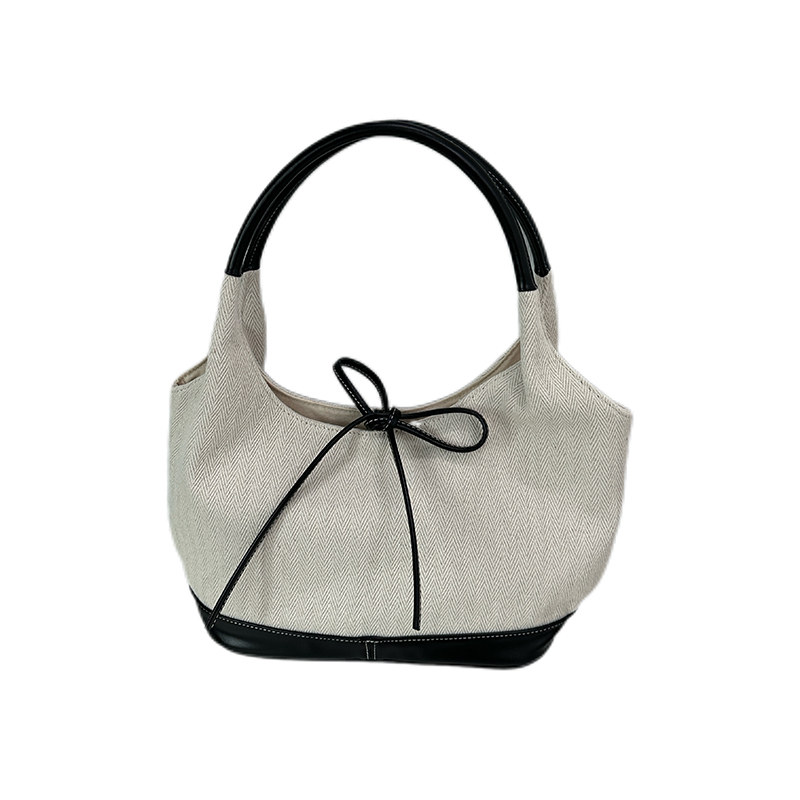 Korean Retro Patchwork Canvas Tote Bag - Versatile Large Capacity Shoulder Handbag for Commuters Korean Retro Patchwork Canvas Tote Bag - Versatile Large Capacity Shoulder Handbag for Commuters