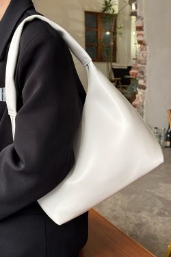 Korean Soft Leather Casual Tote Shoulder Bag for Women - 2025 Minimalist Underarm Bag in Lazy Style