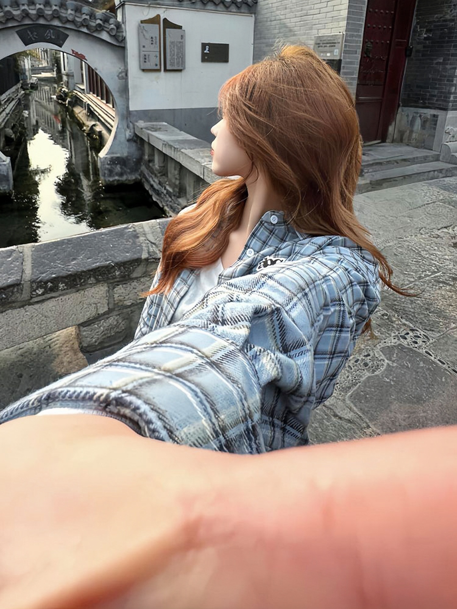 Korean-Style Blue Plaid Shirt Jacket for Women - Loose Casual Long Sleeve Top for Summer Fashion Korean-Style Blue Plaid Shirt Jacket for Women - Loose Casual Long Sleeve Top for Summer Fashion