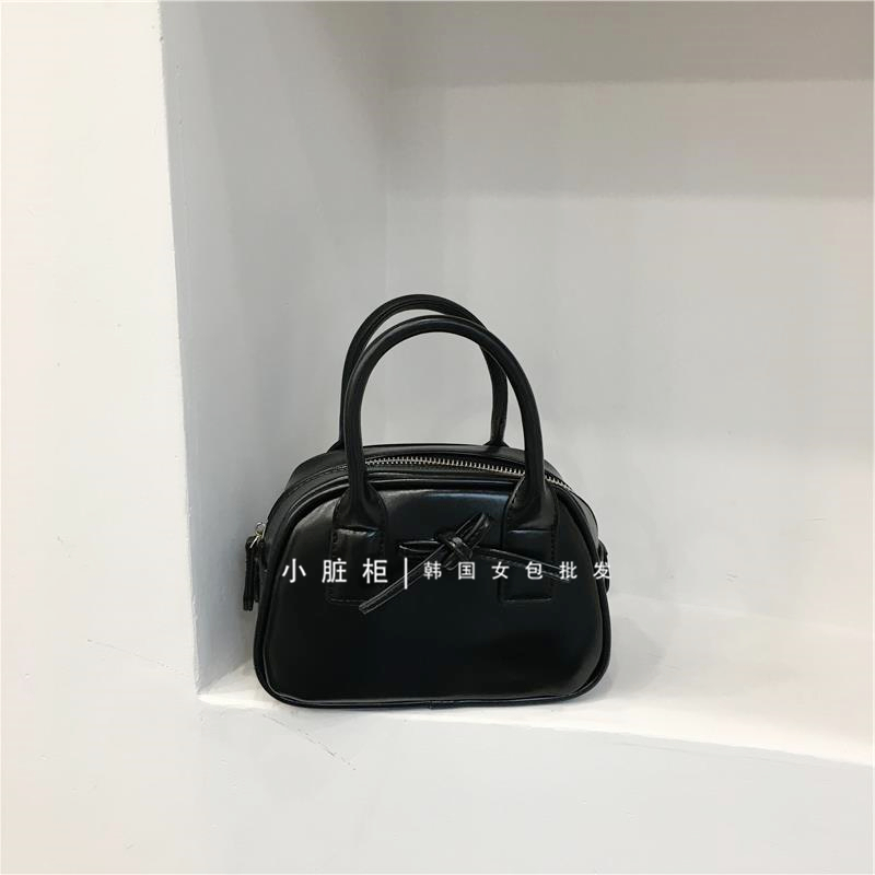 Korean Style Bowknot Handheld Bowling Bag - Small Crossbody Shoulder Bag for Spring 2025 Fashion Korean Style Bowknot Handheld Bowling Bag - Small Crossbody Shoulder Bag for Spring 2025 Fashion