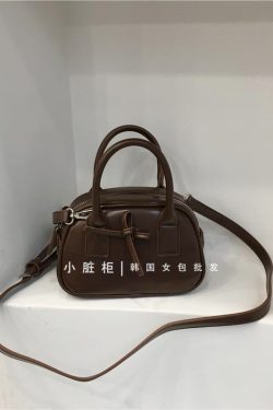 Korean Style Bowknot Handheld Bowling Bag - Small Crossbody Shoulder Bag for Spring 2025 Fashion