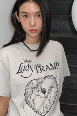 Korean Style Cartoon Printed Casual Loose Fit Cotton Short Sleeve T-Shirt for Women - Versatile Comfort for Everyday Wear