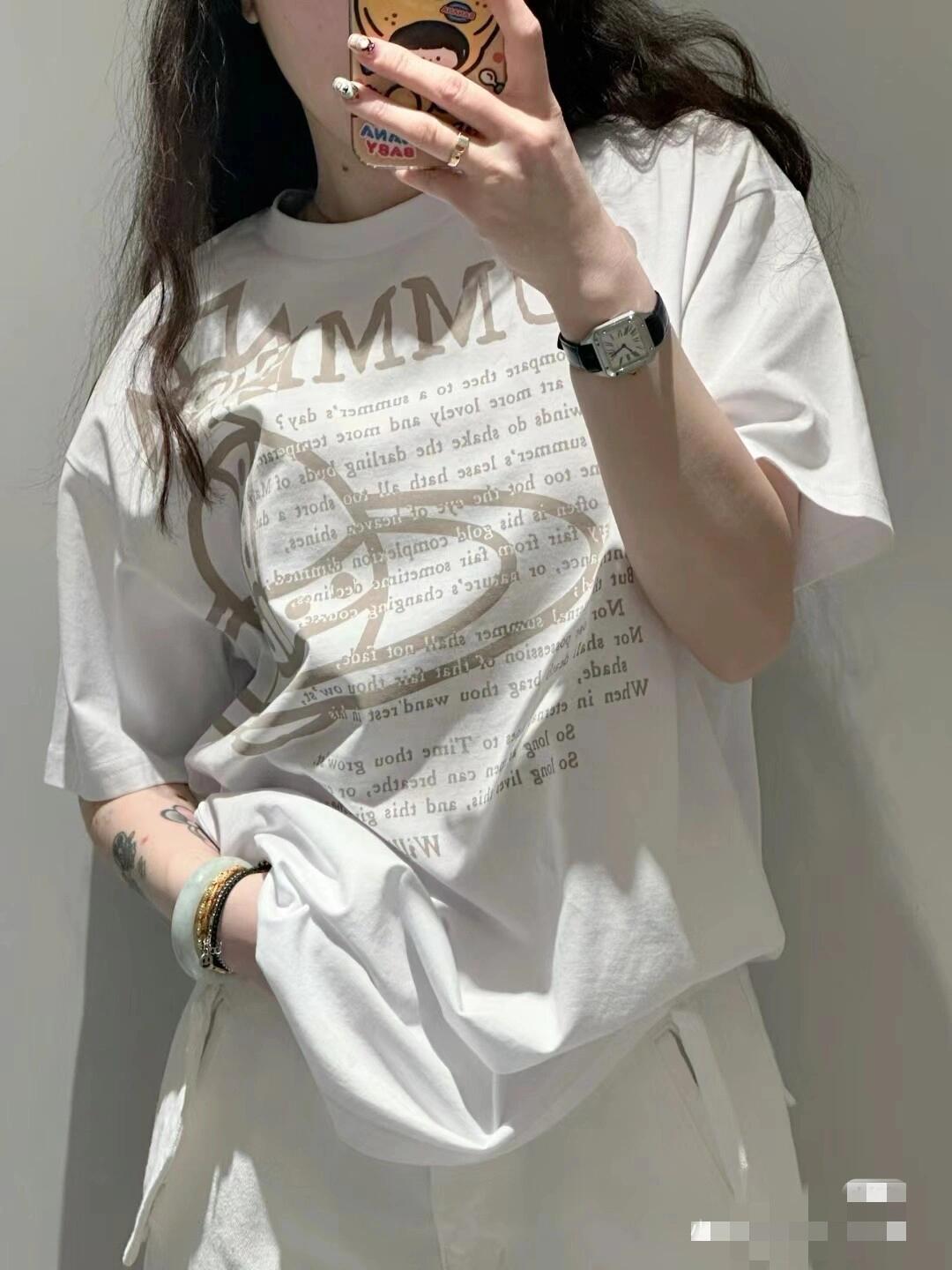 Korean Style Casual Letter Slogan Printed Loose Cotton Round Neck Short Sleeve T-Shirt for Women Korean Style Casual Letter Slogan Printed Loose Cotton Round Neck Short Sleeve T-Shirt for Women