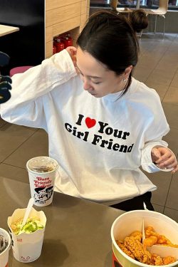 Korean Style Casual Loose Fit Color-Blocking Top with Youthful Dog Cartoon Print - Pure Cotton Comfort