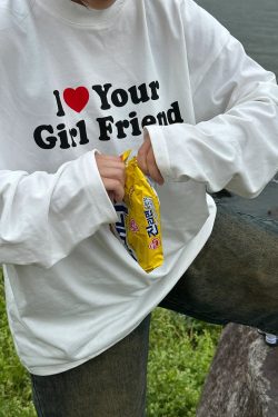 Korean Style Casual Loose Fit Color-Blocking Top with Youthful Dog Cartoon Print - Pure Cotton Comfort