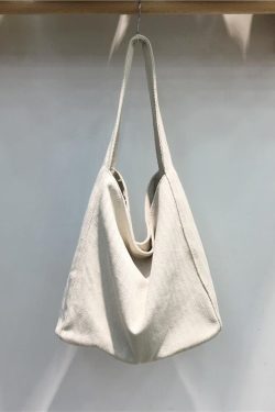 Korean-Style Denim Canvas Tote Bag - Casual Minimalist Large Capacity Shoulder Bag for Students and Everyday Use
