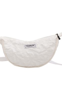 Korean Style Dumpling-Shaped Women's Crossbody Canvas Bag, Retro Niche Design, Versatile Nylon Shoulder Bag