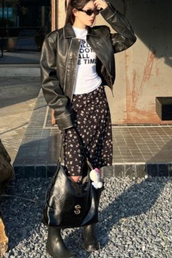 Korean Style Floral Bodycon Half Skirt for Women - Elegant Elastic Waist A-Line Short Skirt for Spring and Summer Fashion