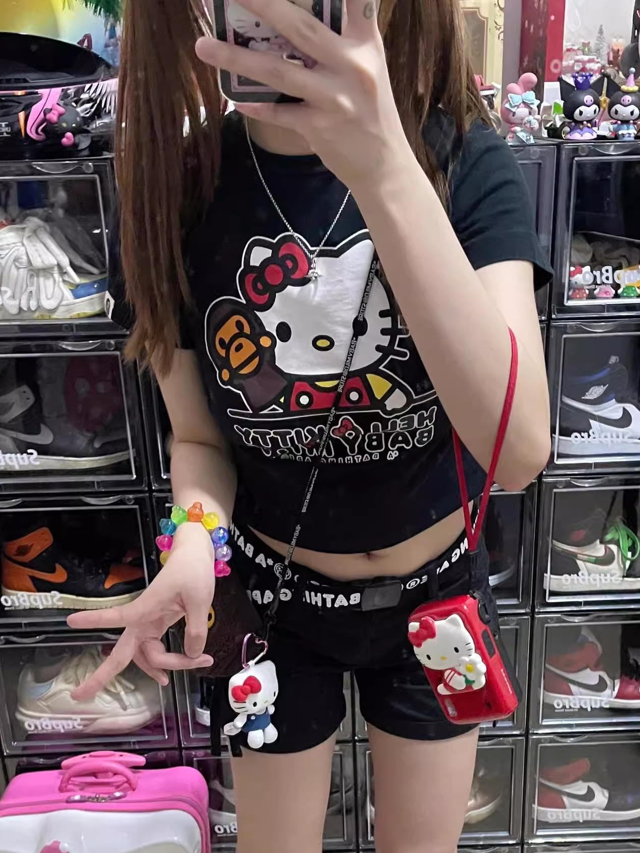 Korean Style Fun Fries Cartoon Print Slim Fit Cotton Top for Spicy Girls - High Elastic Short Sleeve Shirt Korean Style Fun Fries Cartoon Print Slim Fit Cotton Top for Spicy Girls - High Elastic Short Sleeve Shirt