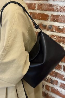 Korean-Style High-End Soft Leather Tote Bag 2025 - Minimalist Shoulder & Crossbody Handbag for Niche Fashion Lovers
