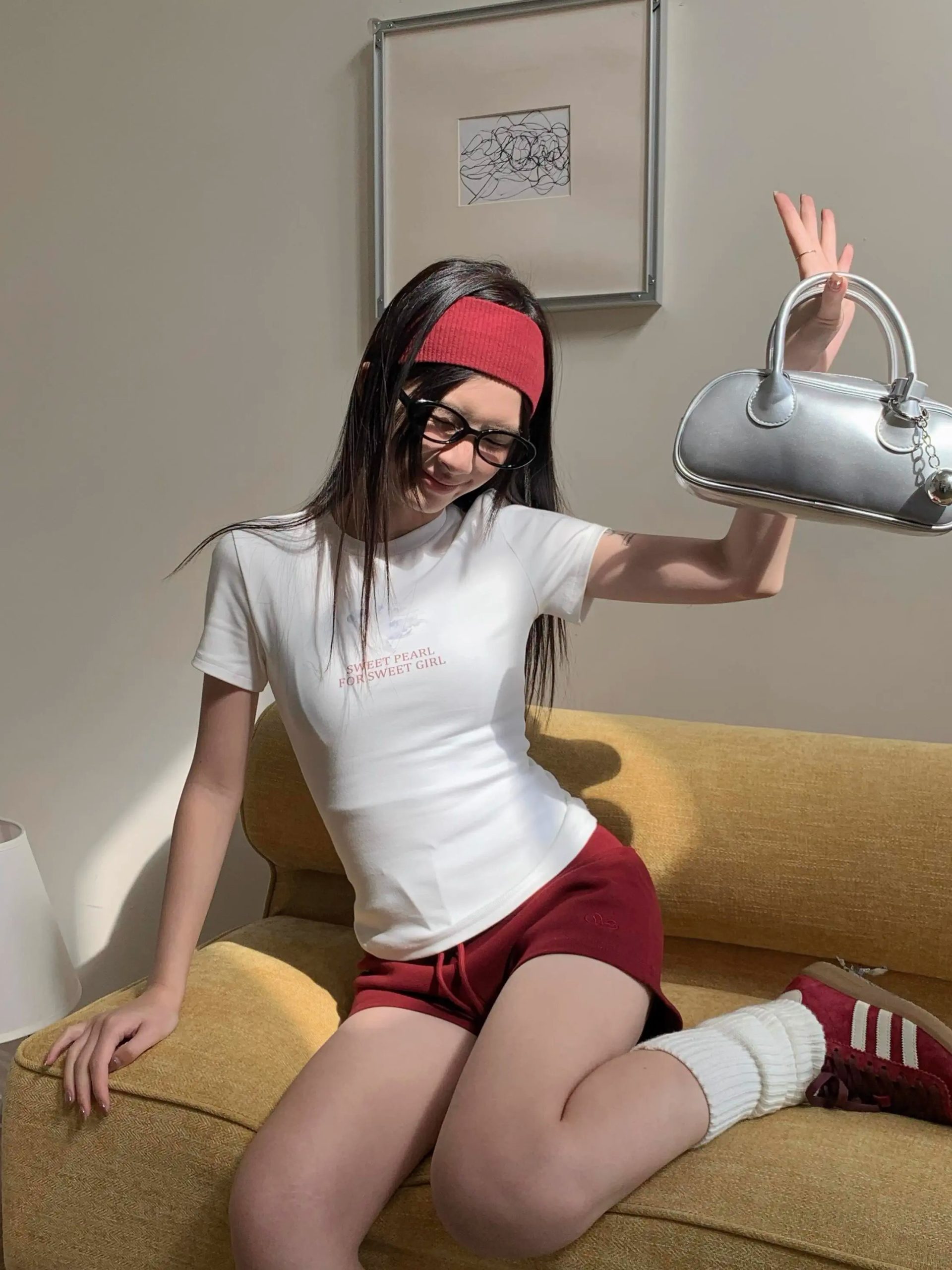 Korean Style Ink Wash Printed Short-Sleeve Fitted Slim Pure Cotton High-Stretch Trendy T-Shirt for Women Korean Style Ink Wash Printed Short-Sleeve Fitted Slim Pure Cotton High-Stretch Trendy T-Shirt for Women