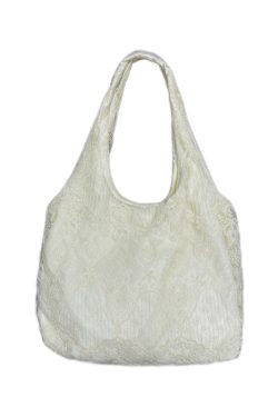 Korean-Style Lace Flower Canvas Tote Bag for Women, 2025 Large Capacity Shoulder Bag for Commuting and Everyday Use