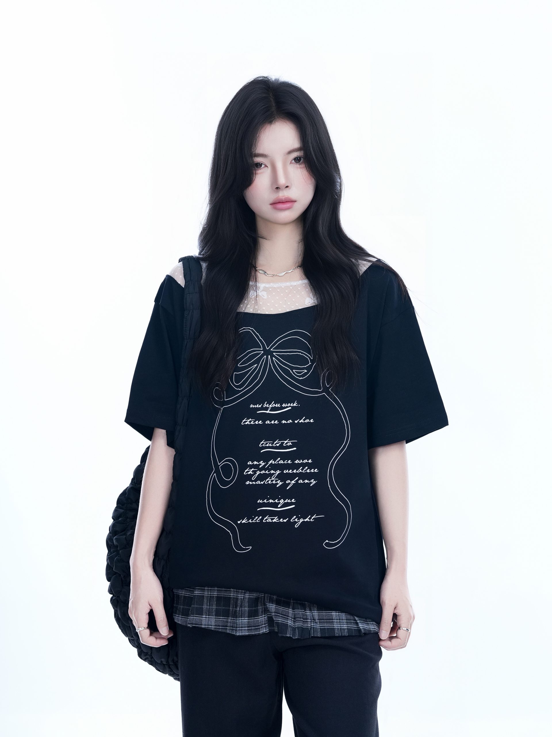 Korean-Style Lace Spliced Off-Shoulder Short Sleeve T-Shirt for Women – Loose Fit, Sweet Design, Perfect for Casual Y2K Fashion Korean-Style Lace Spliced Off-Shoulder Short Sleeve T-Shirt for Women – Loose Fit, Sweet Design, Perfect for Casual Y2K Fashion