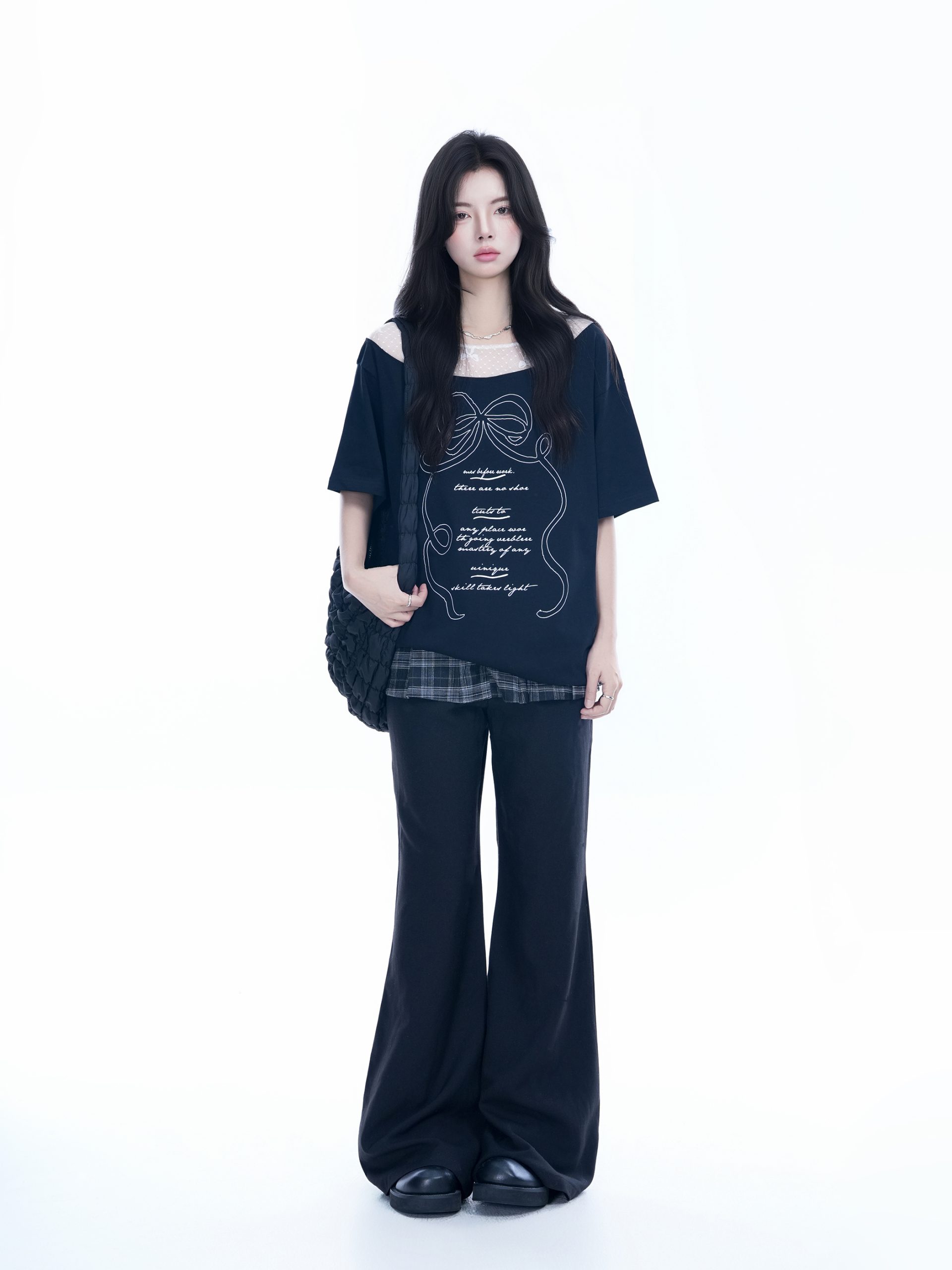 Korean-Style Lace Spliced Off-Shoulder Short Sleeve T-Shirt for Women – Loose Fit, Sweet Design, Perfect for Casual Y2K Fashion Korean-Style Lace Spliced Off-Shoulder Short Sleeve T-Shirt for Women – Loose Fit, Sweet Design, Perfect for Casual Y2K Fashion