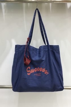 Korean Style Large Capacity Casual Canvas Shoulder Bag for Students - Summer Dongdaemun Lazy Chic Letter Design