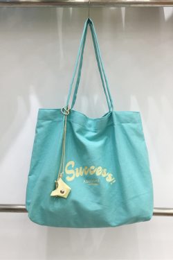 Korean Style Large Capacity Casual Canvas Shoulder Bag for Students - Summer Dongdaemun Lazy Chic Letter Design