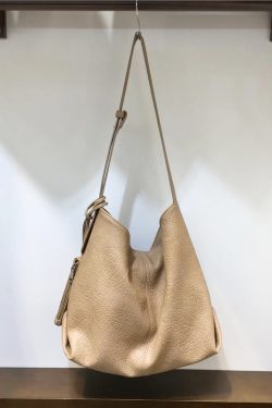 Korean Style Large Capacity Casual Soft Leather Tote Bag for Spring Summer - Versatile Commuter Shoulder Crossbody Bag