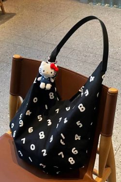 Korean-Style Large Capacity Casual Tote Bag, Versatile Underarm Design, Minimalist Hexagonal Canvas for Digital Commuting