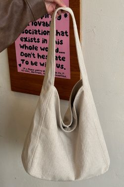 Korean Style Large-Capacity Denim Canvas Commuting Shoulder Bag - Versatile Lazy Wind Tote for Everyday Use