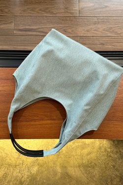 Korean Style Large Capacity Denim Tote Bag for Women - Trendy Shoulder Underarm Bag for Students and Commuters