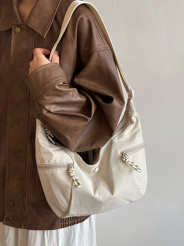 Korean Style Large-Capacity Nylon Tote Bag for Women - 2025 High-End Shoulder Crossbody Bag Korean Style Large-Capacity Nylon Tote Bag for Women - 2025 High-End Shoulder Crossbody Bag