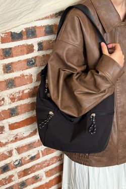 Korean Style Large-Capacity Nylon Tote Bag for Women - 2025 High-End Shoulder Crossbody Bag