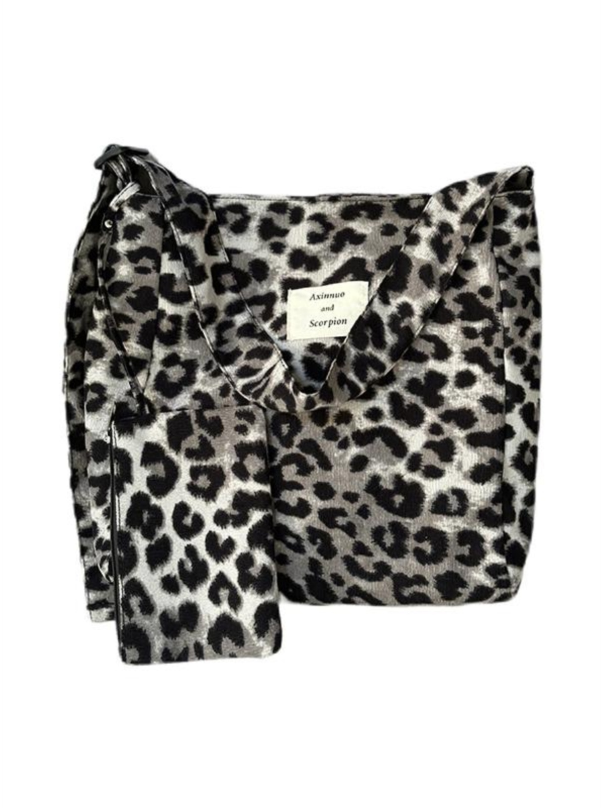 Korean-Style Leopard Print Wool Tote Bag for Women | Large Capacity Mother-Daughter Shoulder Crossbody Bag Korean-Style Leopard Print Wool Tote Bag for Women | Large Capacity Mother-Daughter Shoulder Crossbody Bag