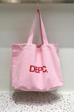 Korean Style Letter Canvas Tote Bag - Large Capacity Casual Shoulder Bag for Everyday Use