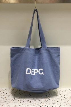 Korean Style Letter Canvas Tote Bag - Large Capacity Casual Shoulder Bag for Everyday Use