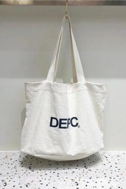 Korean Style Letter Canvas Tote Bag - Large Capacity Casual Shoulder Bag for Everyday Use