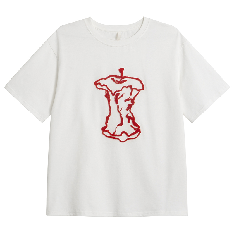 Korean Style Loose Fit Short Sleeve T-Shirt for Women - Summer 2025 Pure Cotton Round Neck Casual Top Korean Style Loose Fit Short Sleeve T-Shirt for Women - Summer 2025 Pure Cotton Round Neck Casual Top